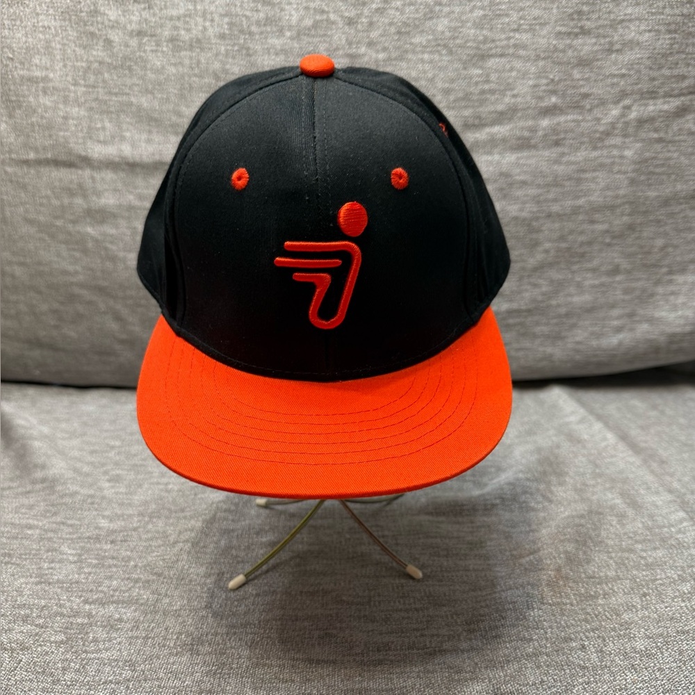 Segway Adult Black Red Orange Adjustable Hat Logo
